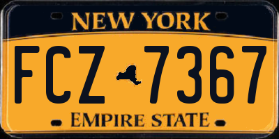 NY license plate FCZ7367