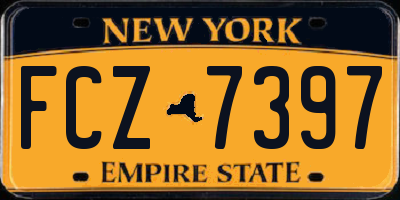 NY license plate FCZ7397