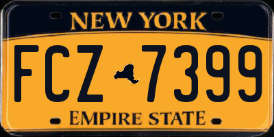 NY license plate FCZ7399