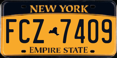 NY license plate FCZ7409