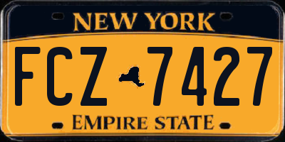 NY license plate FCZ7427
