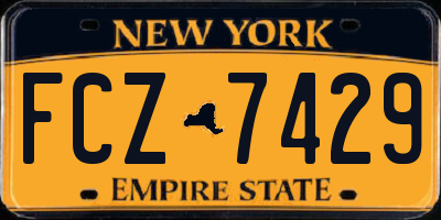 NY license plate FCZ7429