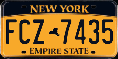 NY license plate FCZ7435