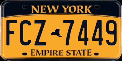 NY license plate FCZ7449