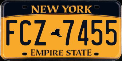 NY license plate FCZ7455