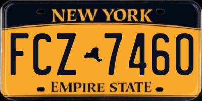 NY license plate FCZ7460