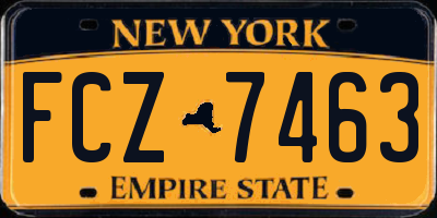 NY license plate FCZ7463