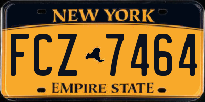 NY license plate FCZ7464