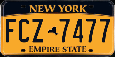 NY license plate FCZ7477