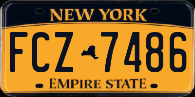 NY license plate FCZ7486