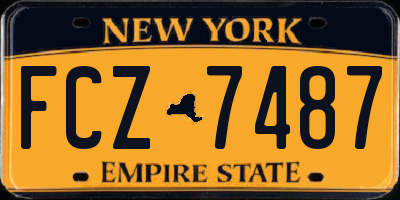 NY license plate FCZ7487