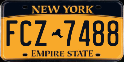 NY license plate FCZ7488