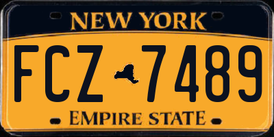 NY license plate FCZ7489
