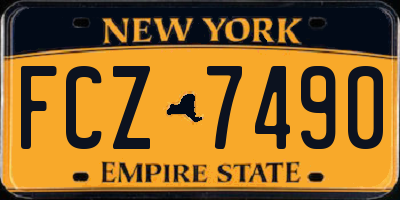 NY license plate FCZ7490
