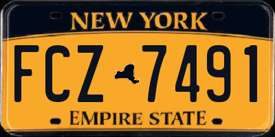 NY license plate FCZ7491
