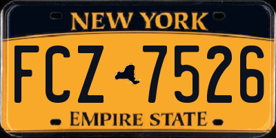 NY license plate FCZ7526