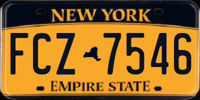 NY license plate FCZ7546