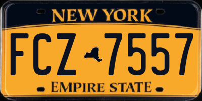NY license plate FCZ7557