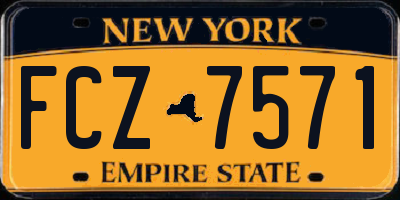 NY license plate FCZ7571