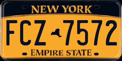 NY license plate FCZ7572