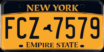 NY license plate FCZ7579