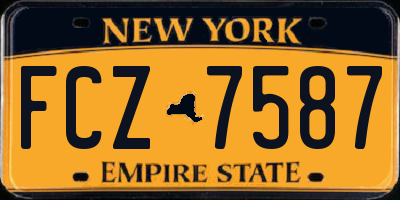 NY license plate FCZ7587