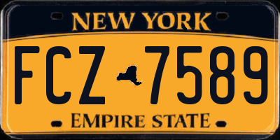 NY license plate FCZ7589