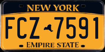 NY license plate FCZ7591