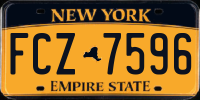 NY license plate FCZ7596