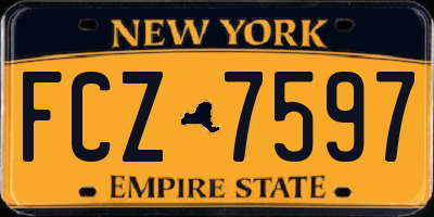 NY license plate FCZ7597