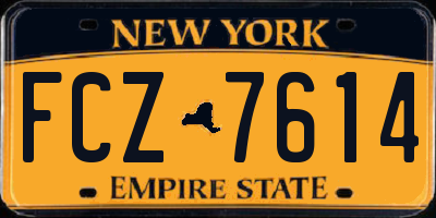 NY license plate FCZ7614