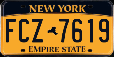NY license plate FCZ7619