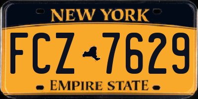 NY license plate FCZ7629
