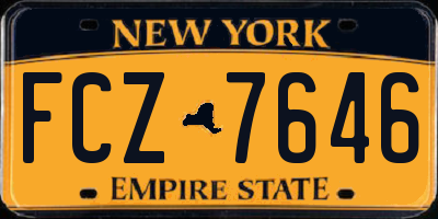 NY license plate FCZ7646