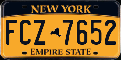 NY license plate FCZ7652