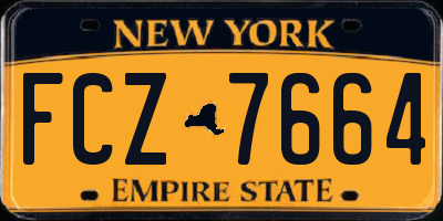 NY license plate FCZ7664