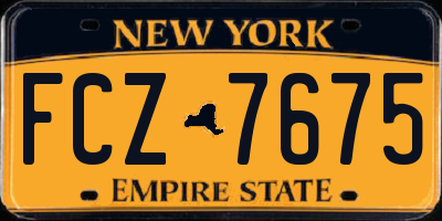 NY license plate FCZ7675