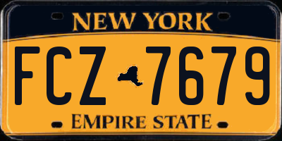 NY license plate FCZ7679