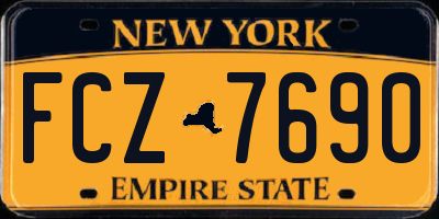 NY license plate FCZ7690