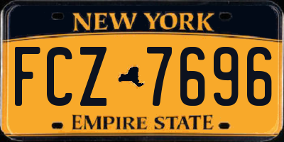 NY license plate FCZ7696