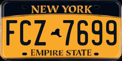 NY license plate FCZ7699
