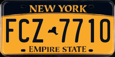 NY license plate FCZ7710