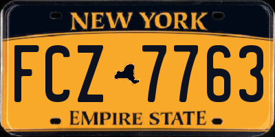 NY license plate FCZ7763