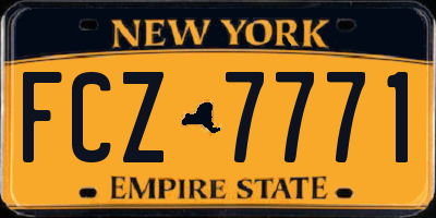 NY license plate FCZ7771