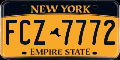 NY license plate FCZ7772