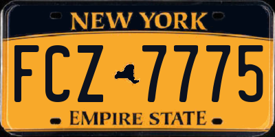 NY license plate FCZ7775