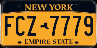 NY license plate FCZ7779