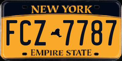 NY license plate FCZ7787
