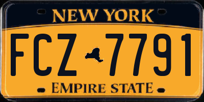 NY license plate FCZ7791