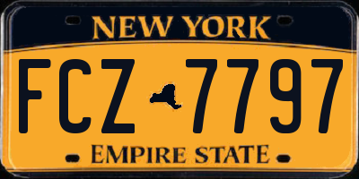 NY license plate FCZ7797